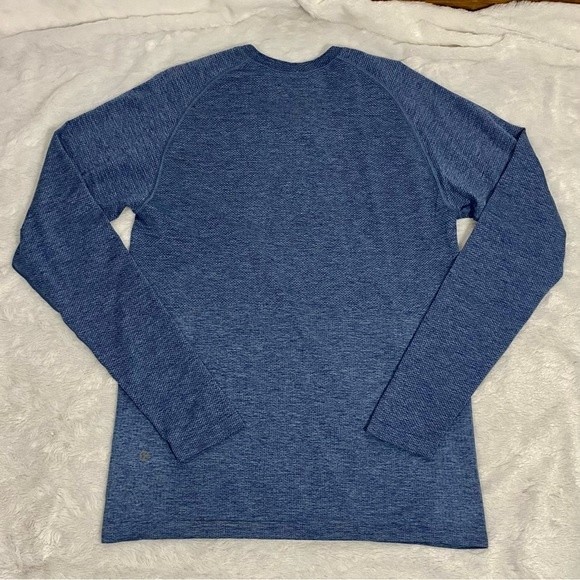 Lululemon Metal Vent Tech Surge Shirt Men’s Size S Long Sleeve Blue Mesh - Picture 2 of 7